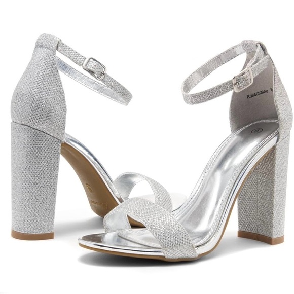 Elegant Silver High Heel Sandals - Picture 2 of 3
